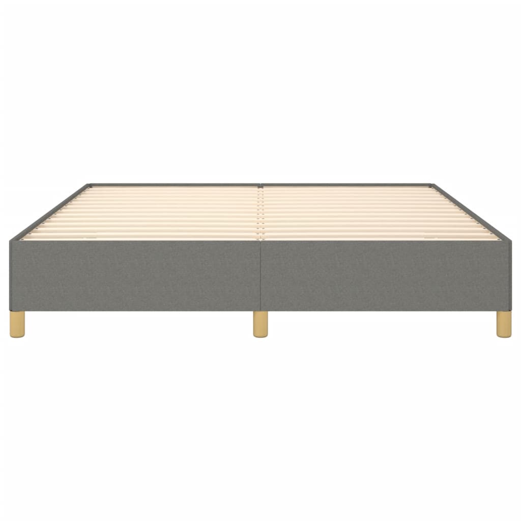 Box Spring Bed Frame Dark Grey 180 x 200 cm Fabric