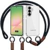 Case for Samsung Galaxy A56 5G, Shockproof Scratch-Resistant Solid Bumper with Black Lanyard
