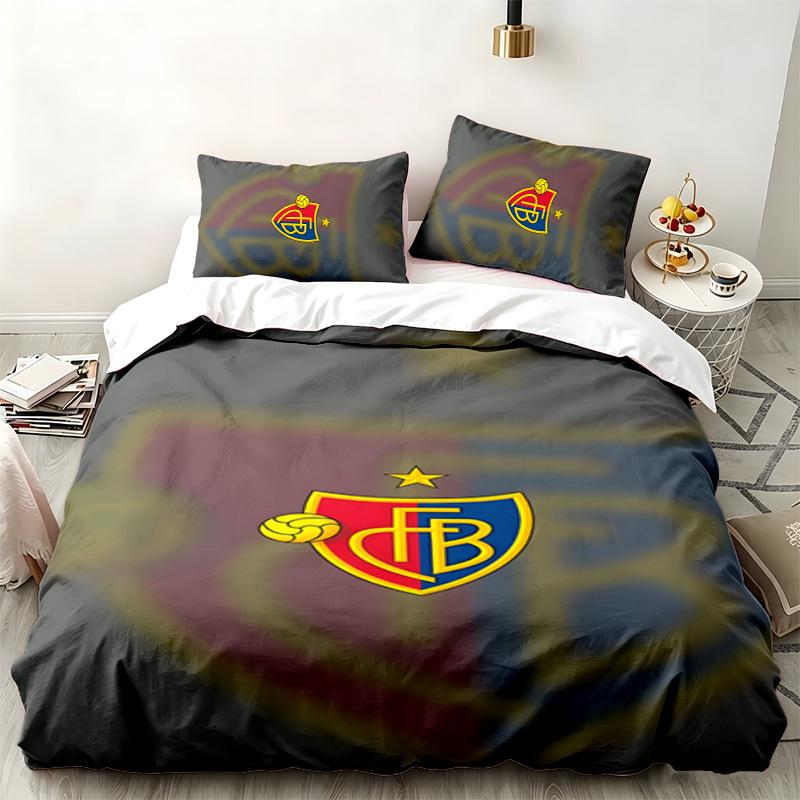 FC Basel 3pc set Perfect for bedroom use Comfortable bedding set includes a duvet cover and two pillowcases Ideal birthday or Christmas gift