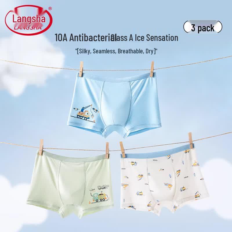 Langsha Boys  Breathable Ice Silk Boxer Briefs XXXL