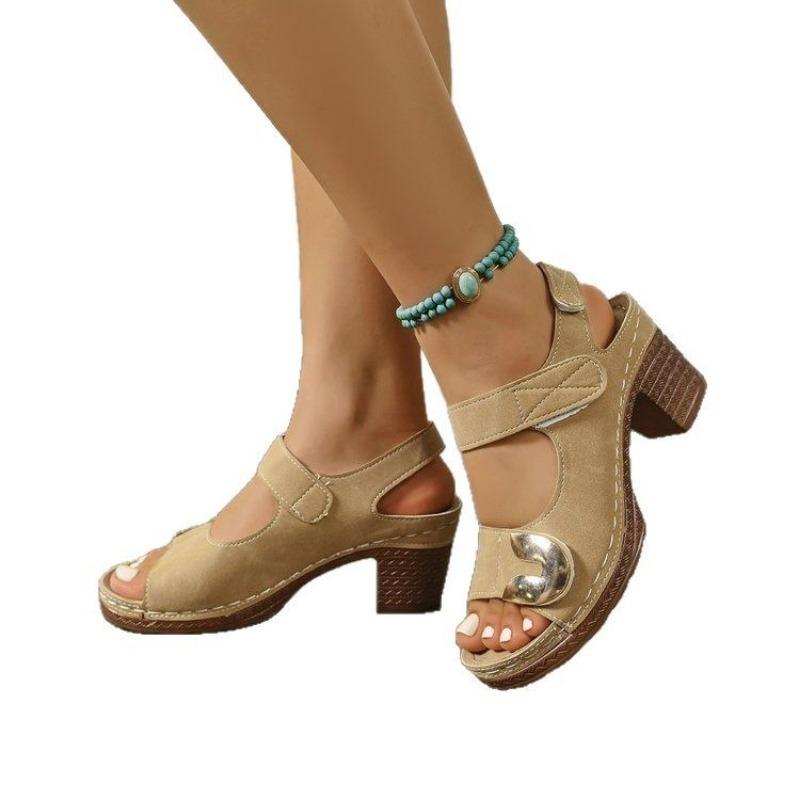 Thick-heeled Shoes Sandals High-heeled Sandals Casual
