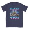 Rizz Em With The Tism Meme Autistic Raccoon Funny Cotton Tshirt For Unisex Women Summer Novelty Tees Oversized Custom Diy Tops