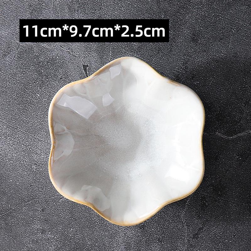 Japanese Retro Kiln Ceramic Seasoning and Dipping Dish