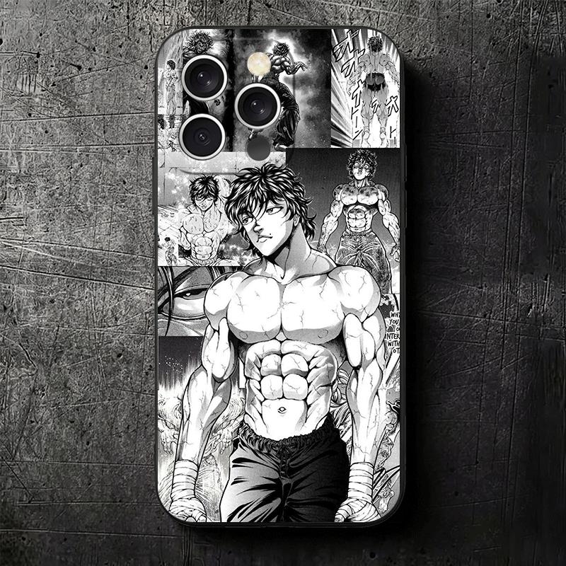Baki the Grappler Anime Soft Phone Case for iPhone 16 16E 17 Air 15 Pro Max 14 Plus 13 Mini 11 12 7 Black Cover Back Shell