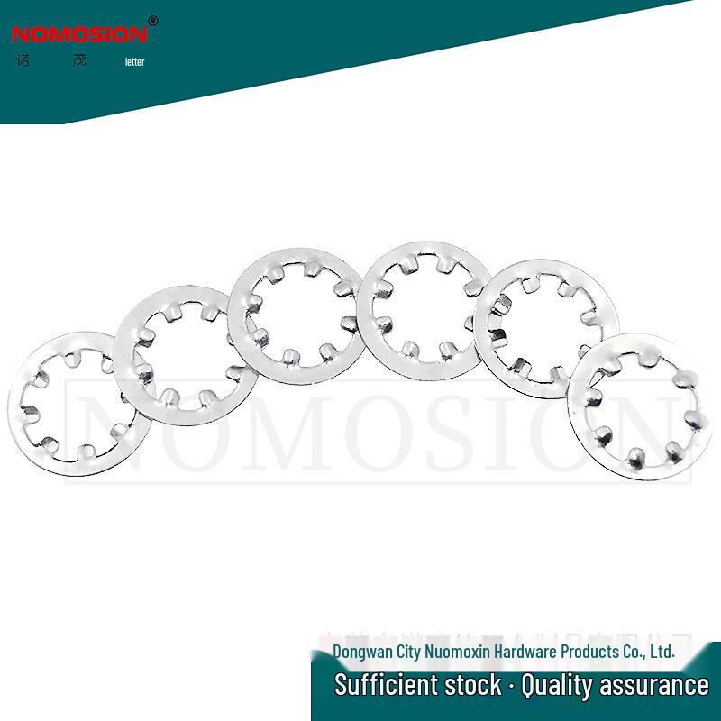 Imperial Serrated Lock Washer, Anti-slip, Anti-loosening, Inner Tooth, 1/4", Hardened Steel with White Zinc Plating