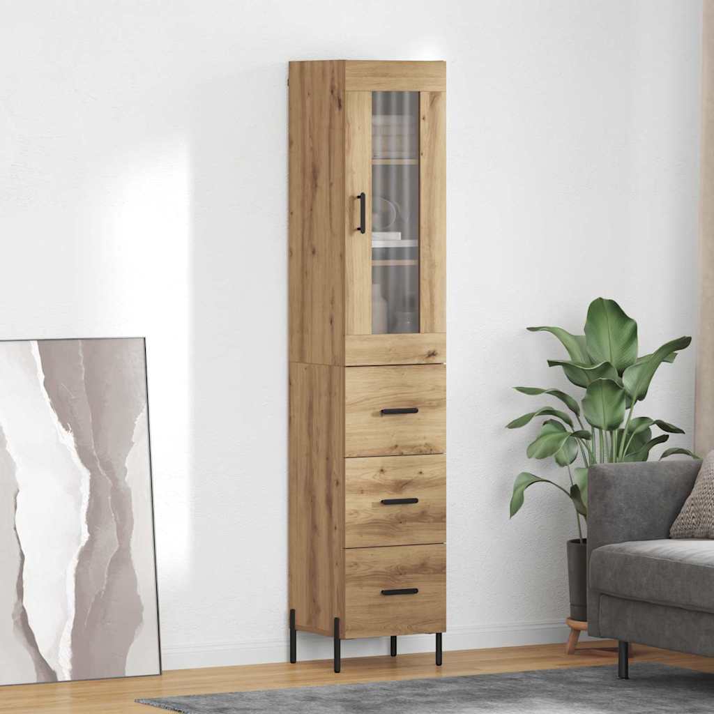 Highboard Artisan Oak 34.5 x 34 x 180 cm Particleboard