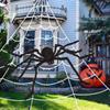 49Inch Large Halloween Spider Black Soft Realistic Spider Scary Props for Halloween Party Home Outdoor Yard & Indoor Decoration