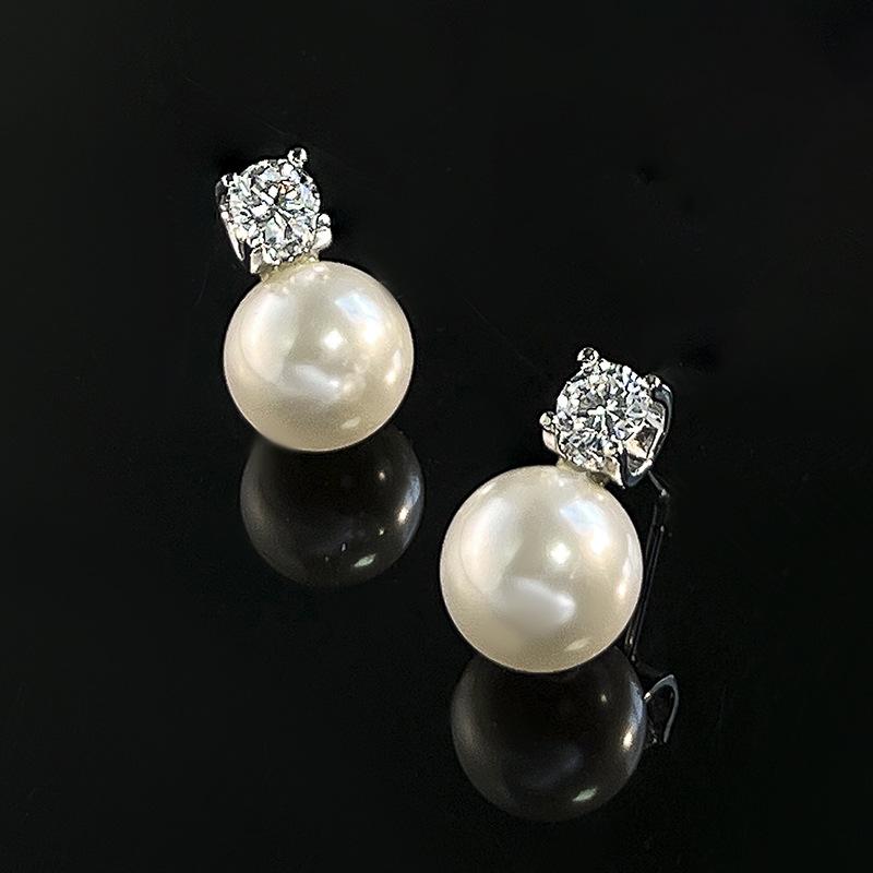 

Ювелирный жемчужный набор Ожерелье Серьги-пусеты Классический Имитация принцессы Дианы Австралийский белый жемчуг Женский винтажный премиум