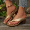 Large Size Pinch Foot Thick High Heel Fashion Cool Slippers