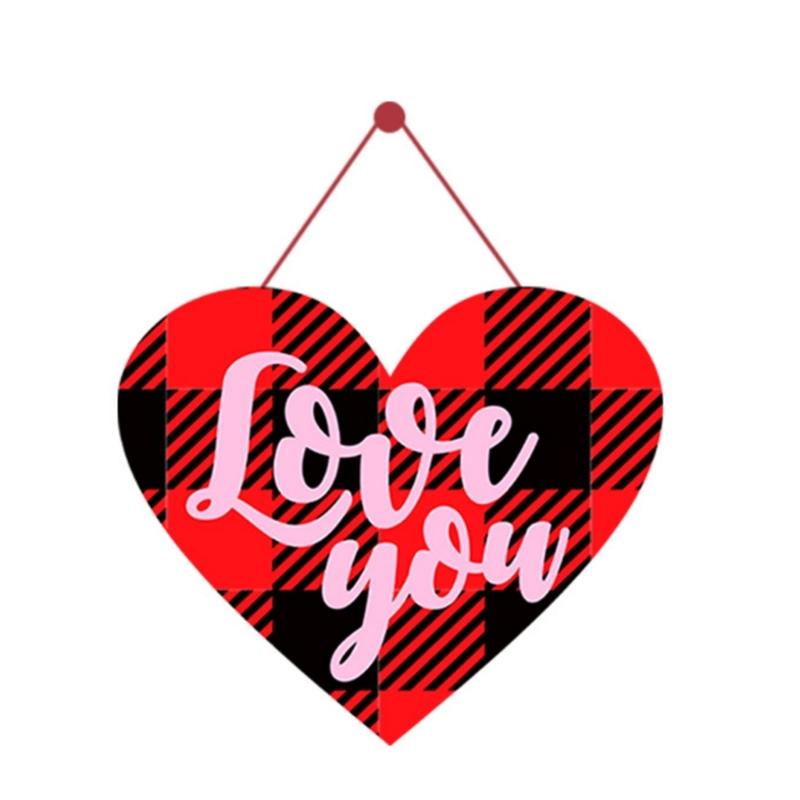 Valentine's Paper Door Hanger for Indoor Outdoor Use Includes Cord Decoration Suitable for Porch Entry