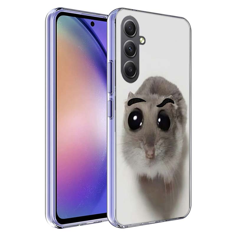Funny Sad Hamster Meme Phone Case for Samsung A17 A37 A57 A07 A16 A26 A36 A56 A06 A02S A12 A22 A32 A52S A04S A14 A24 A34 A54 A03