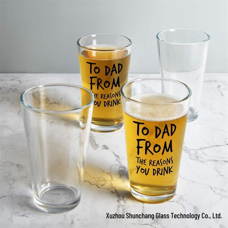 16oz Transparent Craft Beer Pint Glass with Logo - 480ml Gift Item