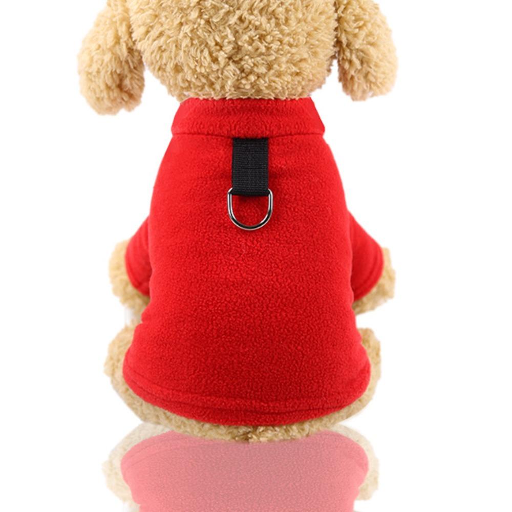 Fleece D buckle can be hung with cat leash to keep warm dog clothes cat pet dog supplies large dog plush