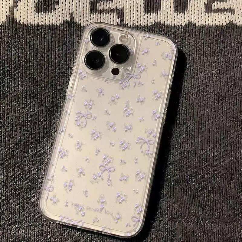 Vintage Schmetterling & Floral Schutzhülle für iPhone 17 Air 16 16e 15 13 12 11 Pro Max Kratzfest Schlank Fit Funda Cover