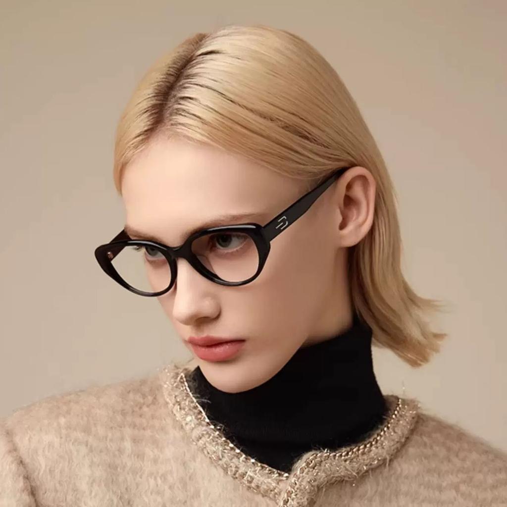 Vintage Anti Blue Light Optical Cat Eye Glasses Women For Female Myopia Prescription Frame Luxury Brand Designer  Frames