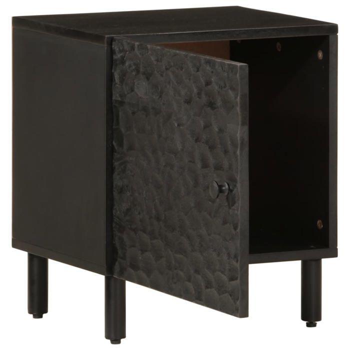 VidaXL Table de Chevet, Armoire de Lit avec Pieds, Table de Nuit avec Rangement, Armoire de Nuit Chambre, Moderne, Noir Bois 356815