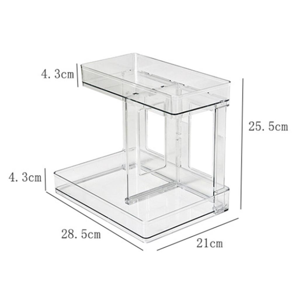 Double Layers Desktop Storage Rack Modern   Makeup Shelf   for Vanity Bathroom