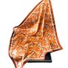 Korean version of printed temperament square scarf simulation silk 71cm headscarf versatile women's travel scarf silk scarf sunscreen shawl
