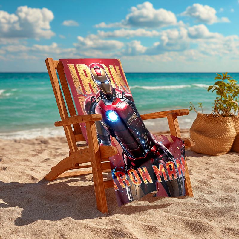1Pc Iron Man Suit Up Beach Towel Quick Dry Multiuse For Beach Pool Gym Yoga Home Travel Christmas Halloween Xmas Gift N197