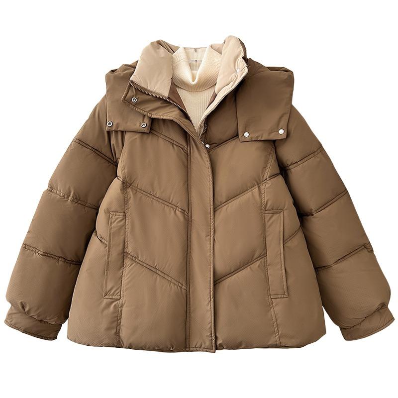 Down Padded Jacket Women's Short Padded Jacket Winter New Hooded Padded Jacket Thickened Bread Jacket