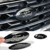 Car Sticker 3pcs Car Front Emblem Rear Logo Steering Wheel Sticker for Ford Escape Edge Taurus Exolorer Territory Focus Sedan Es