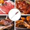 BBQ Steak Grill Hook Meat Turner Wooden Handle Stainless Steel Food Flipper for Grilling Vegetables Portable Kitchen Tool
