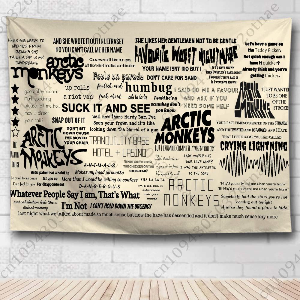 Band AArctic MMonkeys Tapestry Hand Pulled Flag to Advertising ClothSchoolCampingBirthday Party DIY Garden flag Banners
