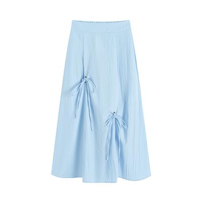 Bust Skirt Women's Summer New Design Sense A Word Medium and Long Skirt Casual Loose Big Swing Umbrella Skirt