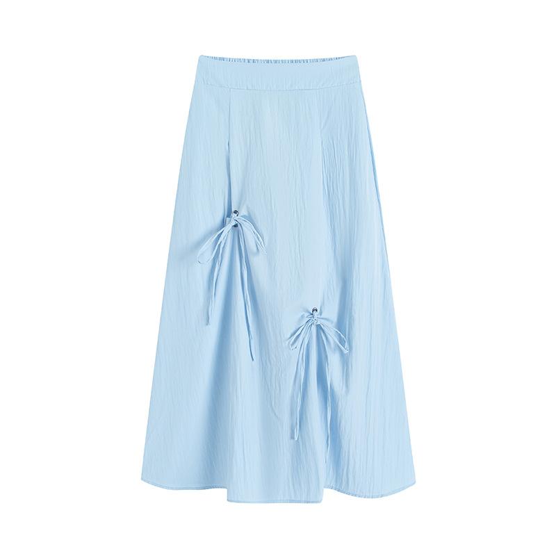 Bust Skirt Women's Summer New Design Sense A Word Medium and Long Skirt Casual Loose Big Swing Umbrella Skirt