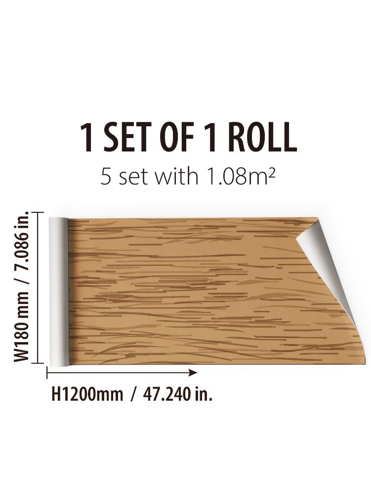 5 Roll 3D Wooden Brick Pattern Peel and Stick Wallpaper Self Adhesive Contact Paper Removable Waterproof Wallpaper For Furniture Renovation
