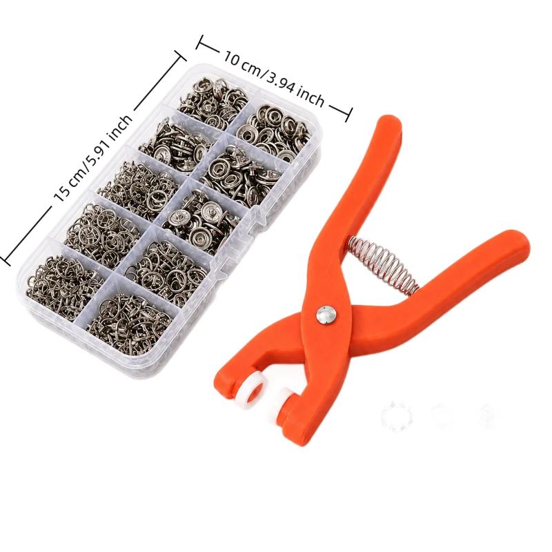 1 Set Solid Snap Fasteners Kit Plier Tool Colour Metal Snap Sewing Button Claw Kits For Installing Clothes Bags