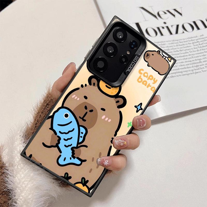 Funny Capybara Cartoon Cute Shockproof Phone Case for Samsung Galaxy S26 Edge S25 Ultra S24 FE S23 Plus S21 Cover Anti Fall Fund