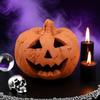 Handcrafted Pumpkin Statue Hand-Carved Resin Pumpkin Figurine Halloween Tabletop Ornament for Home Party Decor