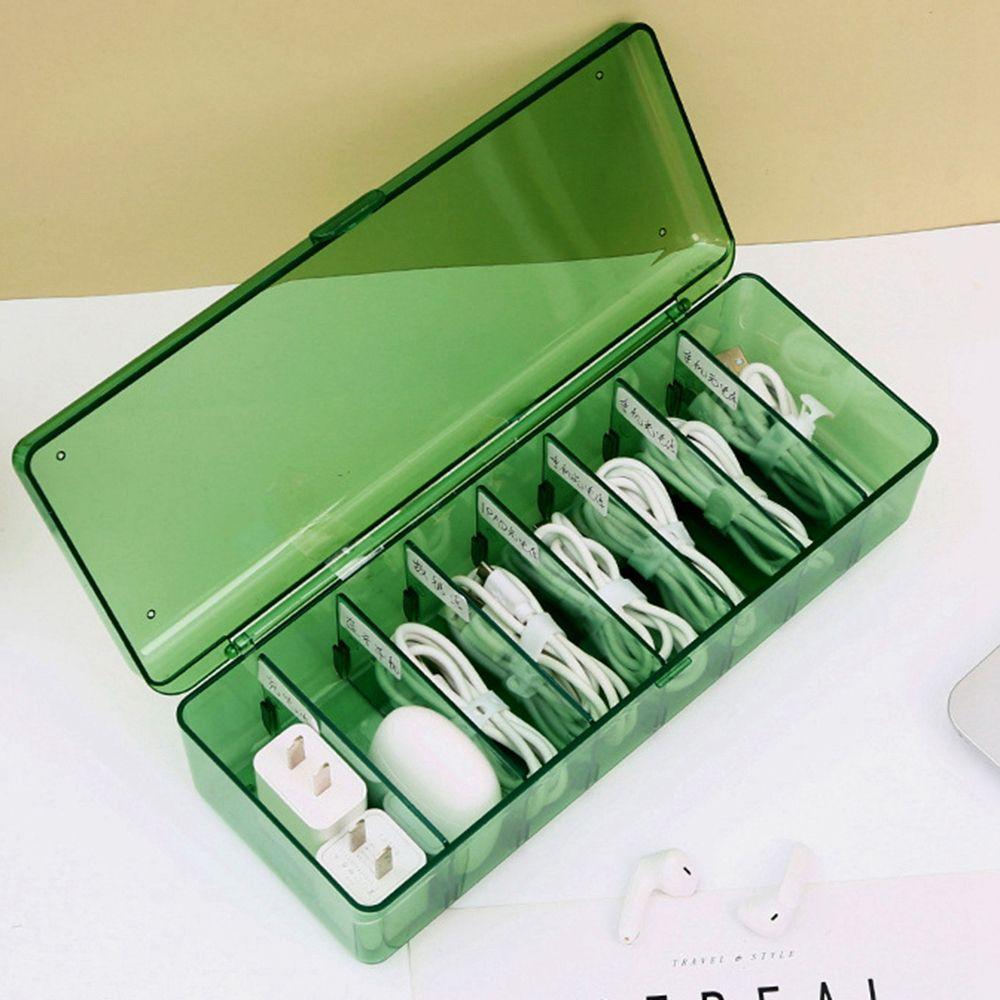 Storage Cord Box Plastic Cable Holder Power Wire Bin Charging Plug Case Data Line Organizer