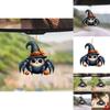 Acrylic Flat Surface Spider Pumpkin Car Pendant With Minimalist Design For Halloween Decor