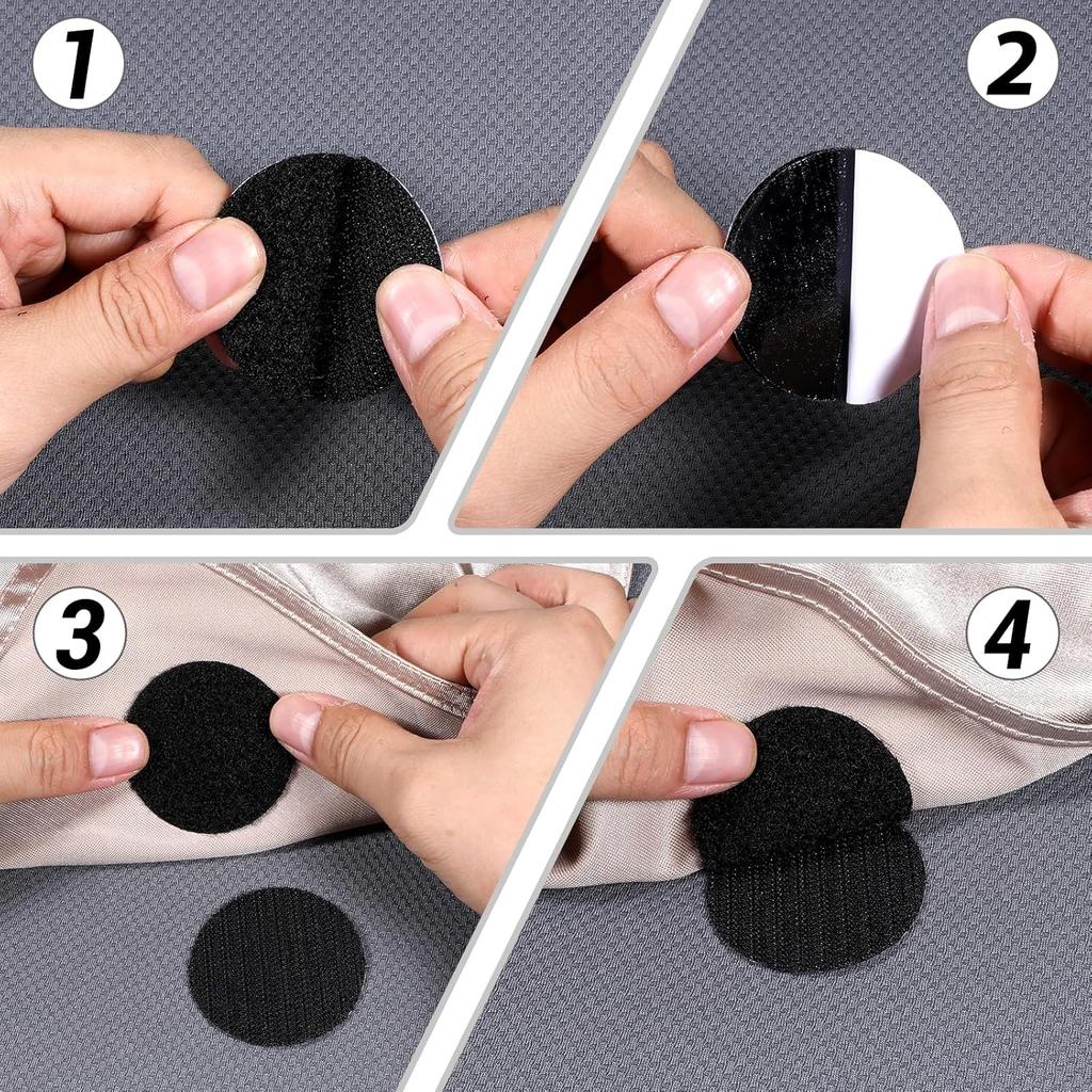 Heavy Duty Hook and Loop Adhesive Tape for Securing Bed Sheets Sofa Cushions and Rugs Non Slip Nylon Sticky Pads