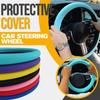 Car Universal Silicone Steering Wheel Cover Elastic Glove Cover Texture Soft Multi Color Auto Decoration Covers Accessories