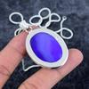 Purple Lace Agate Gemstone 925 Sterling Silver Jewelry Pendant 2.17" M-2952