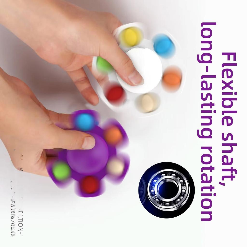 Push Antistress Bubbles Fidget Spinner For Kids And Adults Face-Changing Sensory Toy For Autistic Children Anxiety Easing Gifts