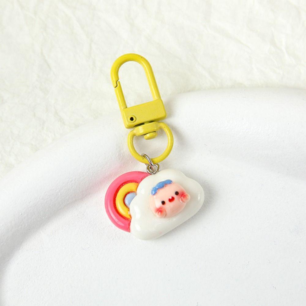 Cute Keychain Pendant Bag Accessories Moon Star Student Schoolbag Girlfriends Gift Cartoon Hanging Ornament