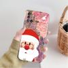 Průhledný kryt s červeným nosem losa a Santa Clausem pro Samsung Galaxy A52 A12 A51 A32 A21s A71 A32 A22 50 A70 A31 A72 5G