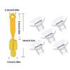 13/15/17/19/21mm Pump Flange Converter Adapter with Nipple Size Guide Soft Silicone Inserts for Breastfeeding Mother