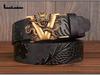 Retro Dragon Carved Pattern Automatic Buckle Leather Belt – Domineering Men's Fashion Accessory