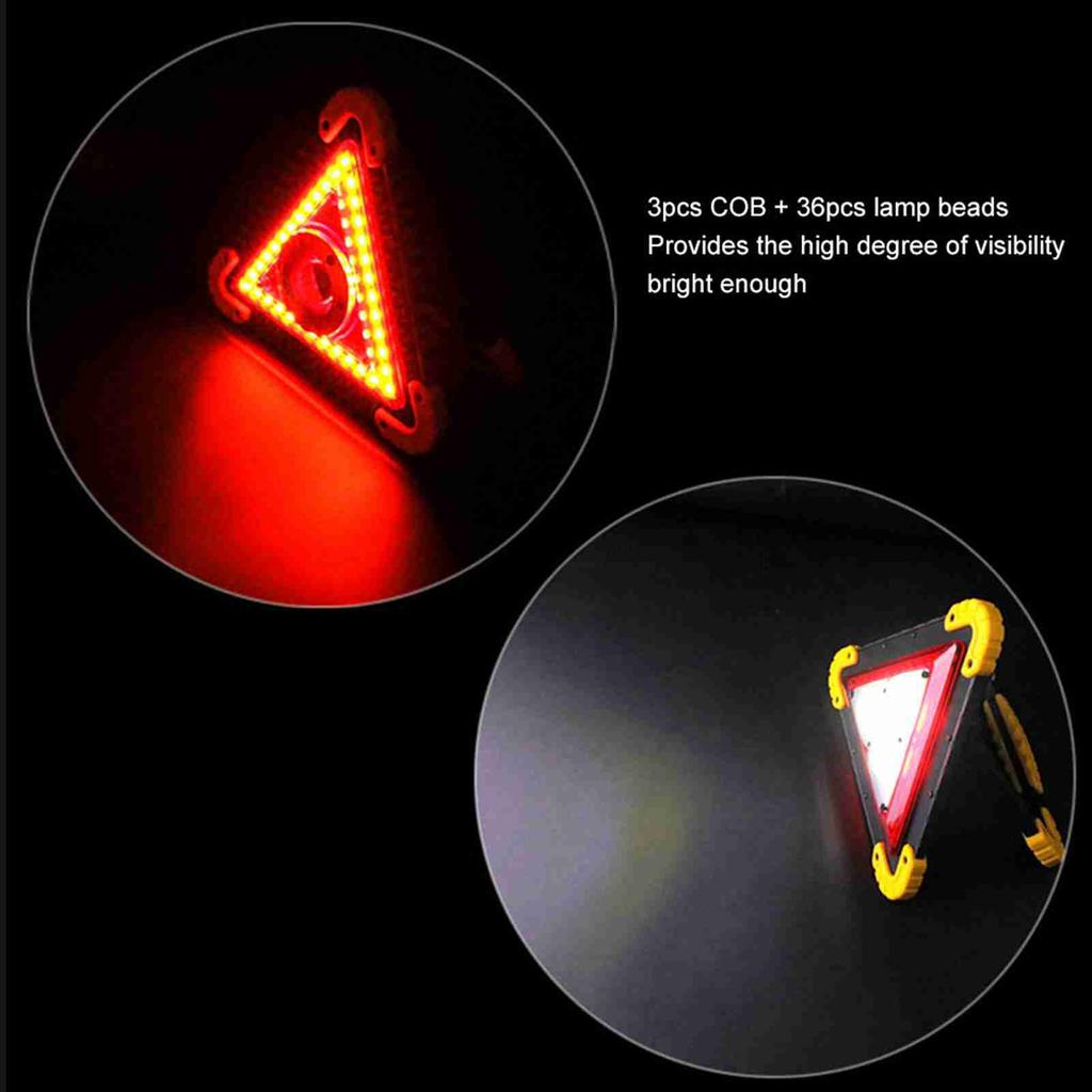 Dreiecksschild ABS Auto Stoppschild Hohe Sichtbarkeit 800-1000Lm 30W Multifunktion Zwei Lademodi für die Straße