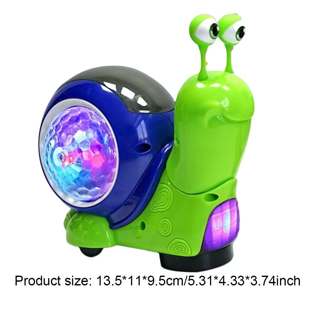 Baby Luminous Snail Toy Toddler Electric Snail Toy for Boys Girls (Green)