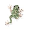 Spilla Animalier in Lega di Zinco Spilla Rana con Pietre Artificiali Per Regalo e Accessorio di Moda