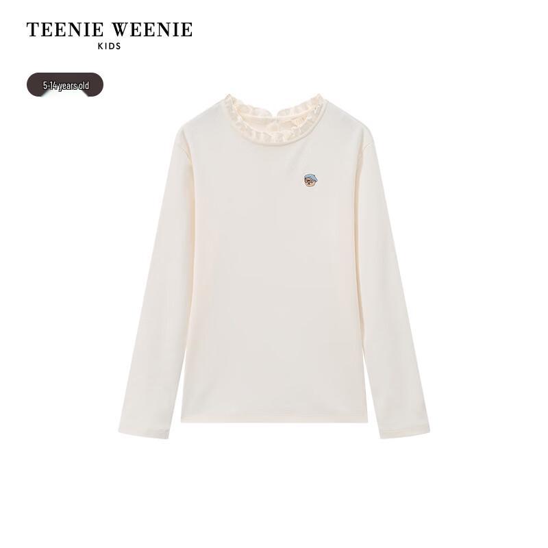 Teenie Weenie Kids' Girls' Ruffle Collar Cotton Long-Sleeve T-Shirt