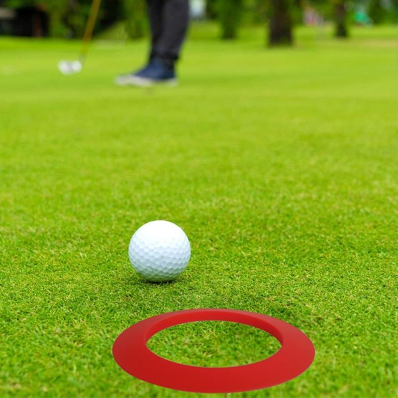 4Pcs Golf Practice Hole Putting Accuracy Trainer Portable Golf Putting Green Hole Cup Rings Golf Training Tool Hole Cup