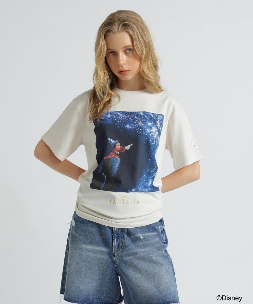 AVIREX Collection FANTASIA MICKEY MOUSE FILM MAGIC WOMAN F 033 T-SHIRT Women's Off-White 783-5235612