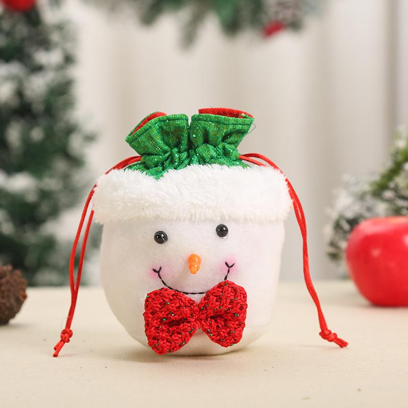Christmas Decoration Bright Cloth Drawstring Apple Bag Santa Candy Bag Children's Gift Bag Christmas Apple Bag